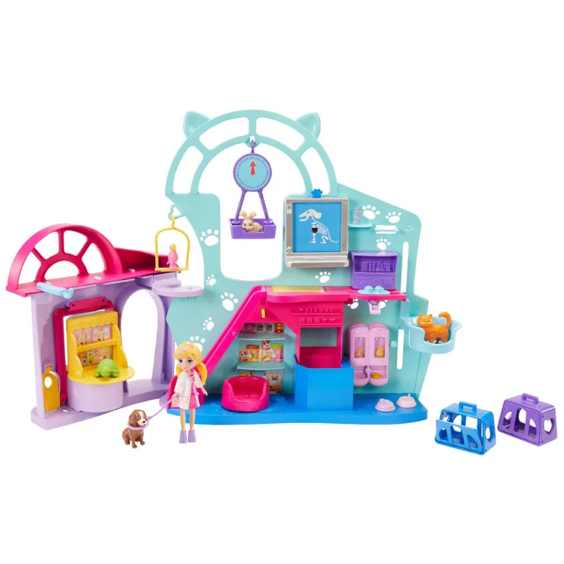 Mini Boneca - Polly Pocket - Clínica Veterinária da Polly - Mattel