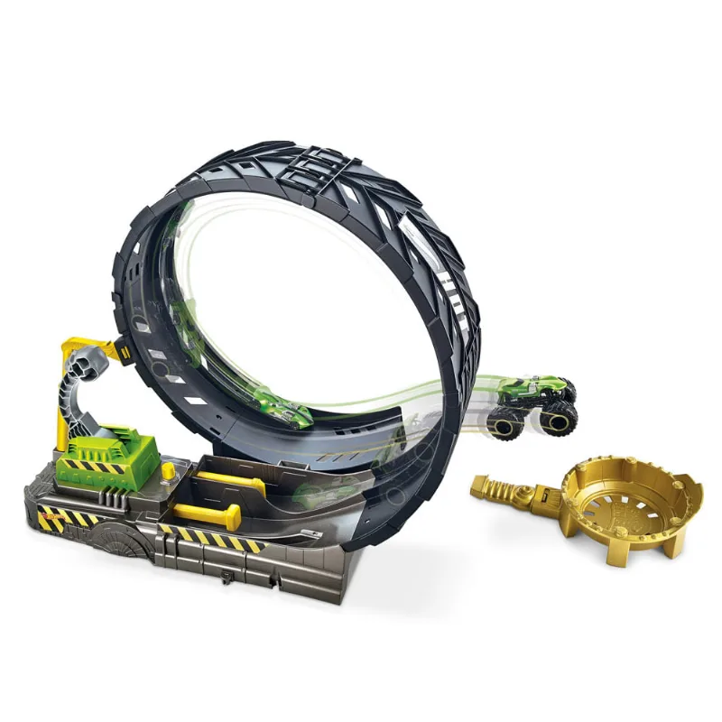 Pista de Percurso e Veículo - Hot Wheels - Monster Trucks - Looping - Mattel