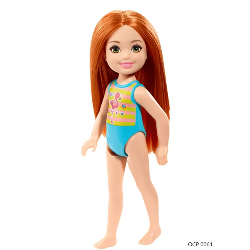 Boneca Barbie Club Chelsea Praia Maiô Flamingo - Mattel