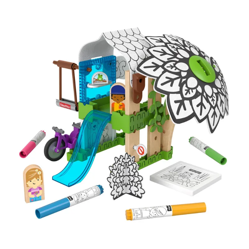 Conjunto de Colorir - Wonder Makers - Casa Na Árvore com Canetas - Fisher-Price