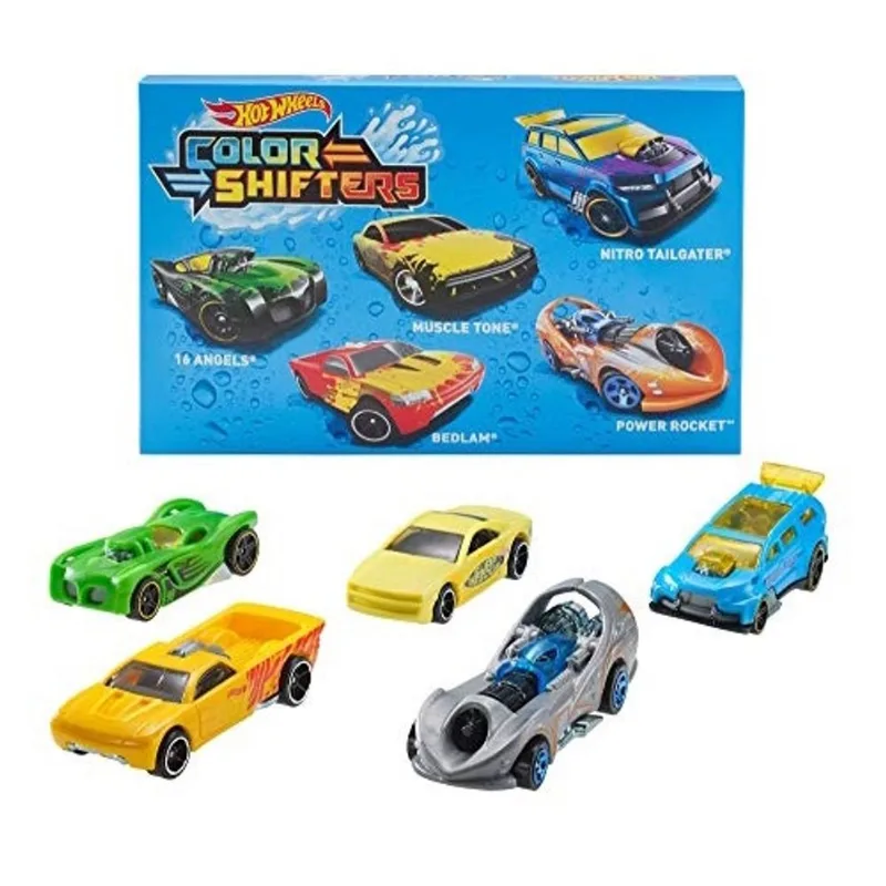 Hot Wheels 5 Carro Pack Color Changing Toy Cars Use Warm and Cold Water For Transformation 1:64 Scale Ages 3 and Older Compatible