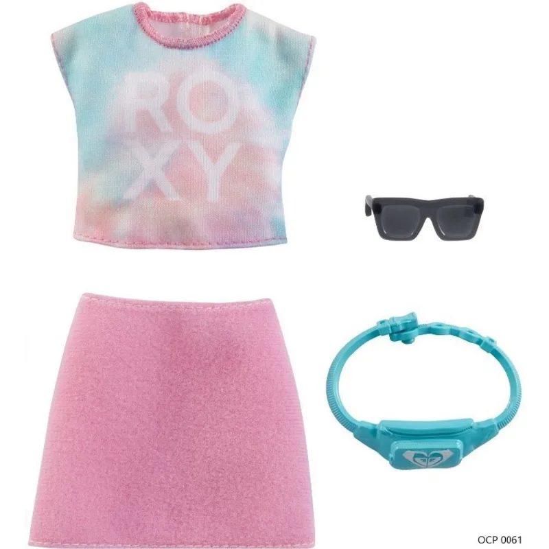 Barbie Roupas e Acessórios Blusa Tie-Dye e Saia Rosa - Mattel