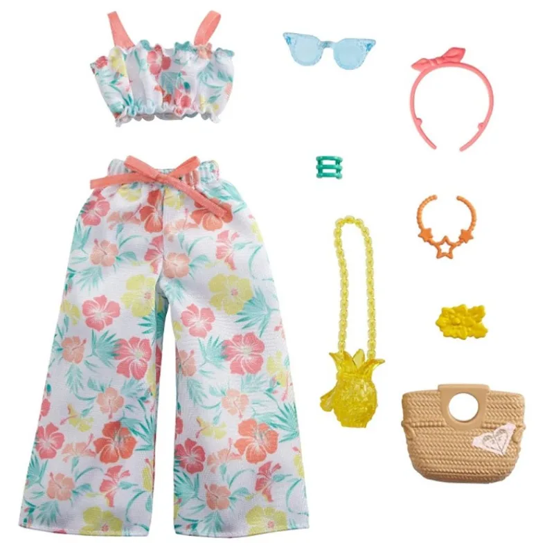 Barbie Roupas e Acessórios Conjunto Floral com calça - Mattel