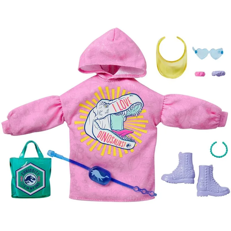 Barbie Roupas e Acessórios Moletom Rosa Dinossauro - Mattel