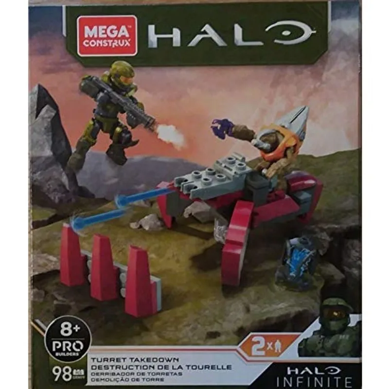 Mega Construx Halo Infinite Turret Takedown 2 Figuras Pro Builder 98 Peças