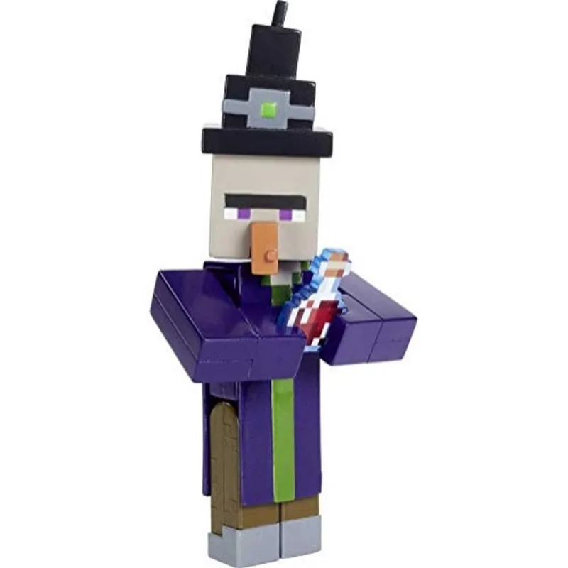 Minecraft Witch 3,25 3,25 escala Video Game autêntica figura de ação com acessório e Craft-a-block