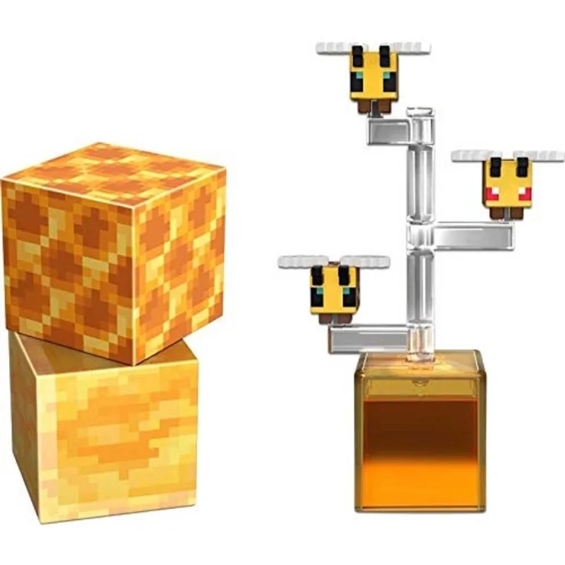 Minecraft Craft-A-Block Bess Figure, Authentic Pixelated Video-Game Characters, Action Toy to Create, Explore and Survive, Collectible Gift for Fans Age 6 Years and Older