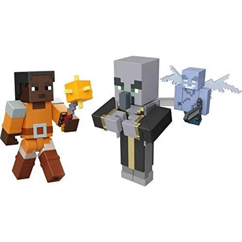 Minecraft Dungeons 3.25 Figuras de batalha 2-Pk Figuras de batalha, ótimo para jogar, negociar e coletar, ação e brinquedo de batalha para meninos e meninas 6 anos ou mais