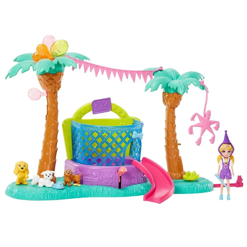 Conjunto Polly Pocket Mattel Parque de Diversão dos Cachorrinhos GWD80 37134