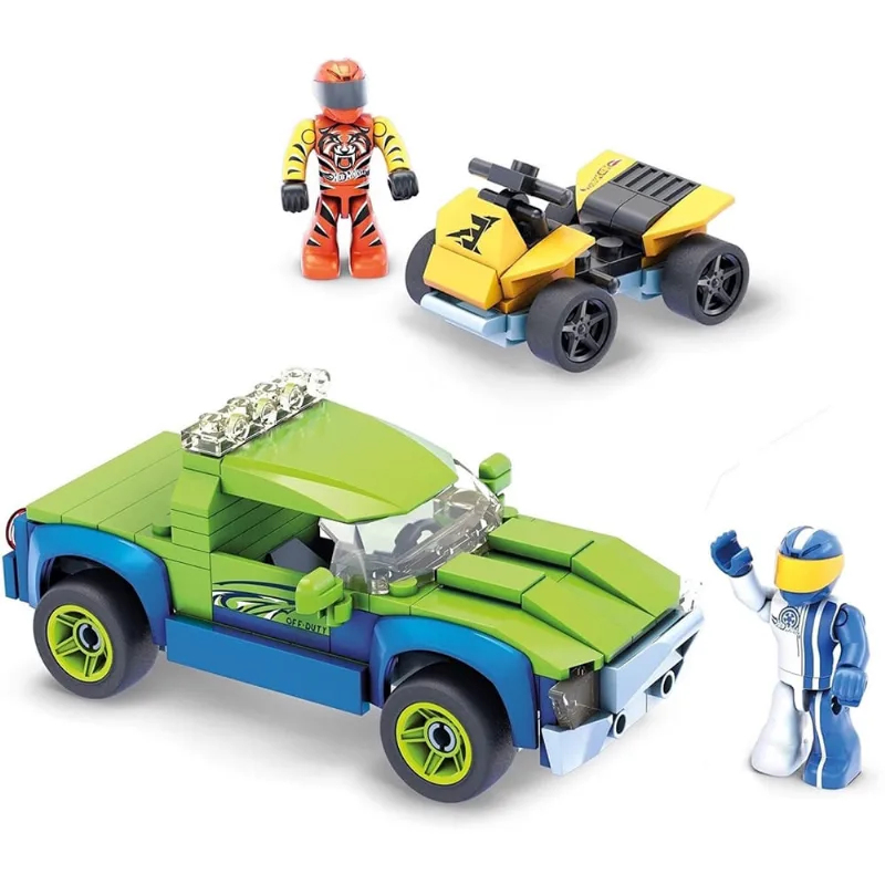 Mega Construx Hot Wheels Off-Duty e atv Construction Set, Construção de Brinquedos para Crianças 5 Anos ou Mais