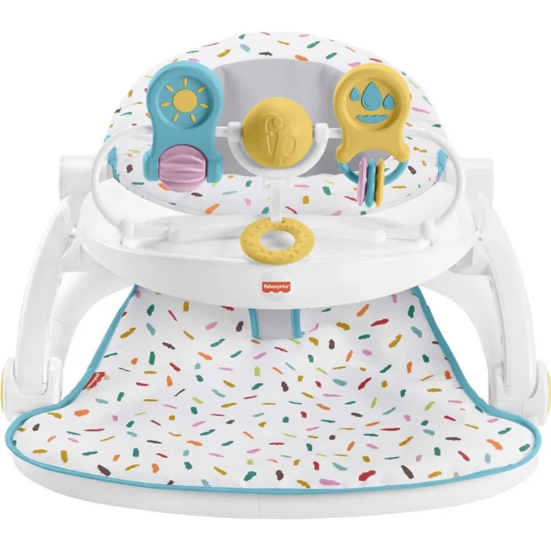 Fisher-Price Deluxe Sit-Me-Up Floor Seat – Rainbow Sprinkl