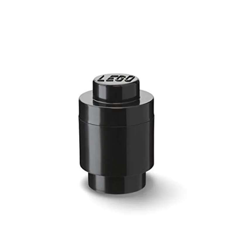 Quarto Copenhague, Lego Round Brick 1 - Solução de Armazenamento Empilhável - Preto