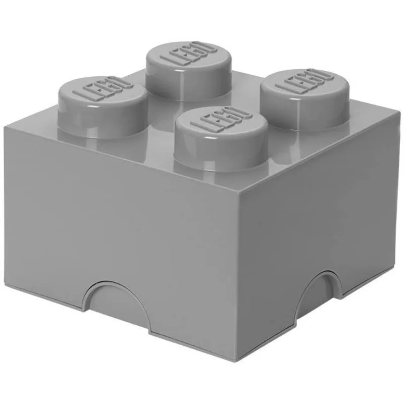Lego Storage Brick 4 Stone, Grey, Medium