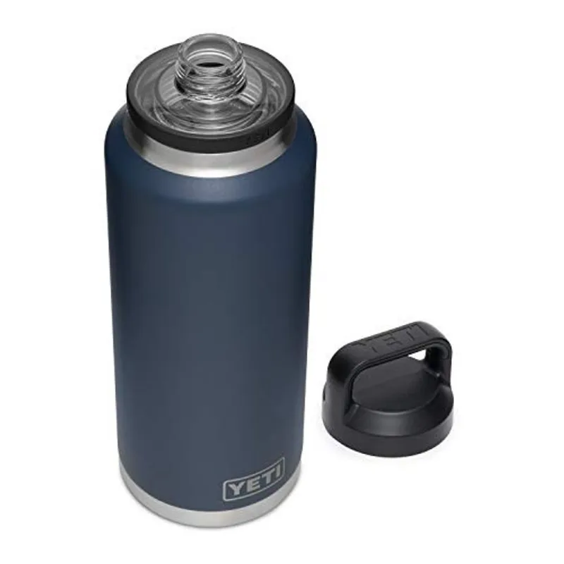 Yeti Rambler 46 oz Garrafa, Isolado a Vácuo, Aço Inoxidável com Chug Cap, Marinha