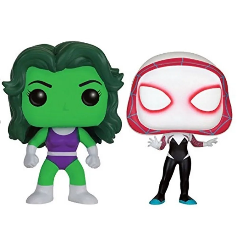 Pop! Funko She-Hulk/Spider-Gwen dois pacotes exclusivos.