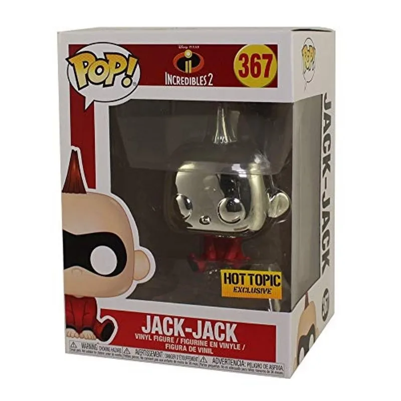 Boneco variante Funko Pop Incredibles 2 Jack-Jack cromado 367