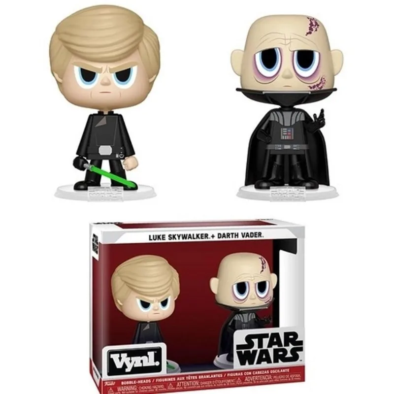 Boneco Funko Vinyl Star Wars Darth Vader + Luke Skywalker 2 Pack