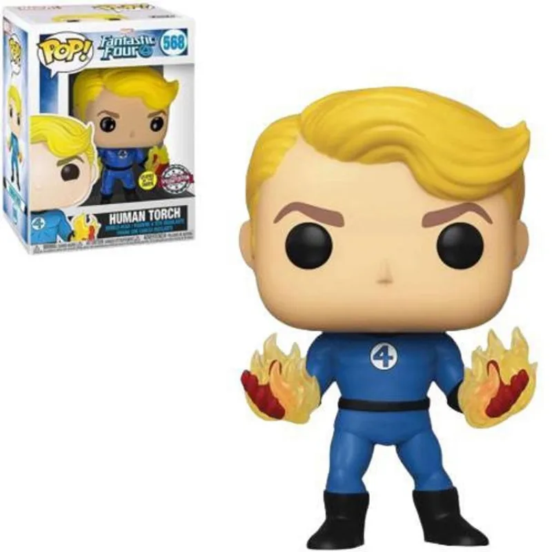 Boneco Funko Pop Human Torch 568 Marvel Fantastic Four