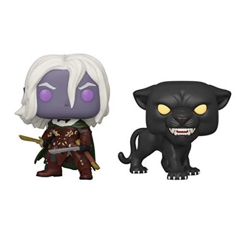 Funko Pop! Jogos: Dungeons and Dragons Drizzt DoUrden com Guenhwyvar 2 Pack Exclusive Vinyl Figures