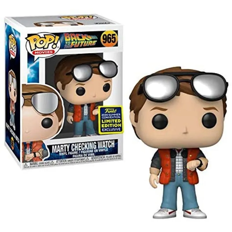 Boneco Funko Pop Marty McFly Checking Watch 965 SDCC Back to the Future