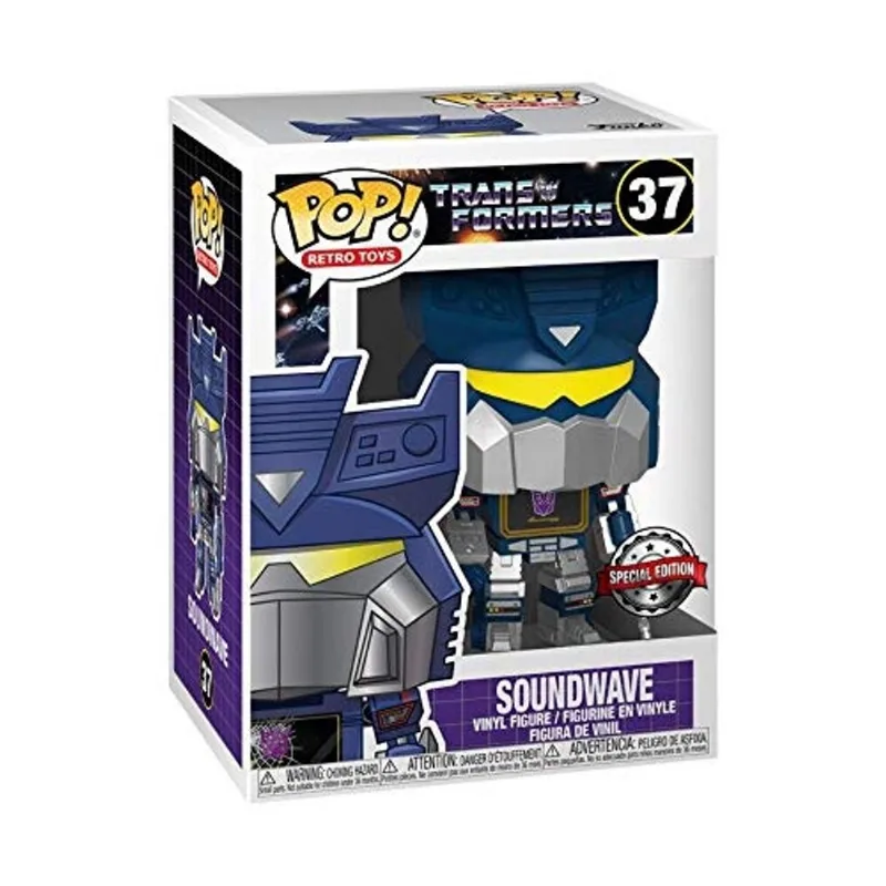Funko Pop! Boneco exclusivo Transformers 37 Battle Damaged Soundwave