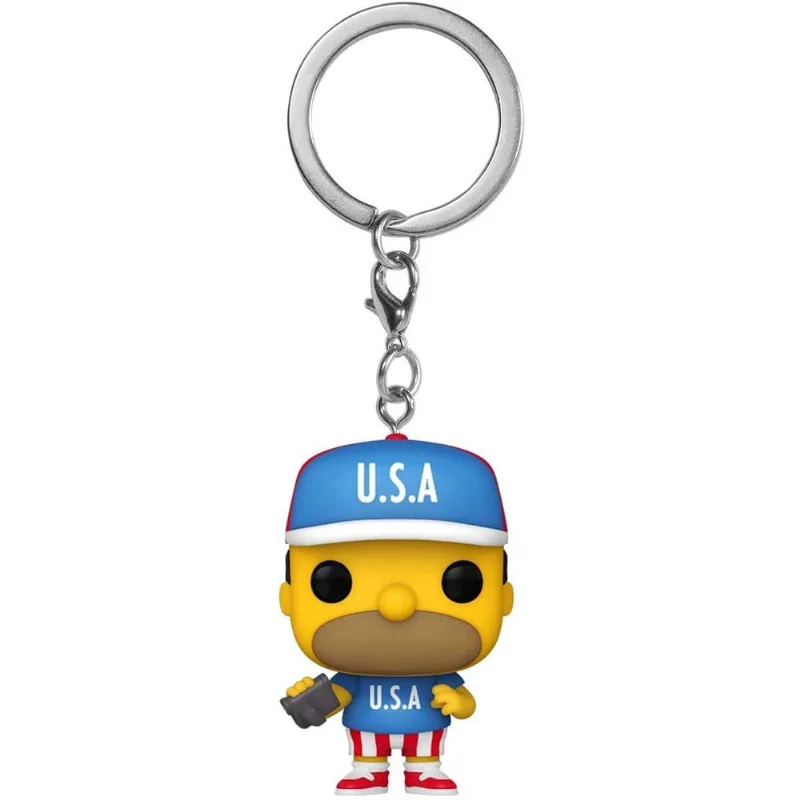 Funko Pop! Chaveiro: Simpsons - usa Homer