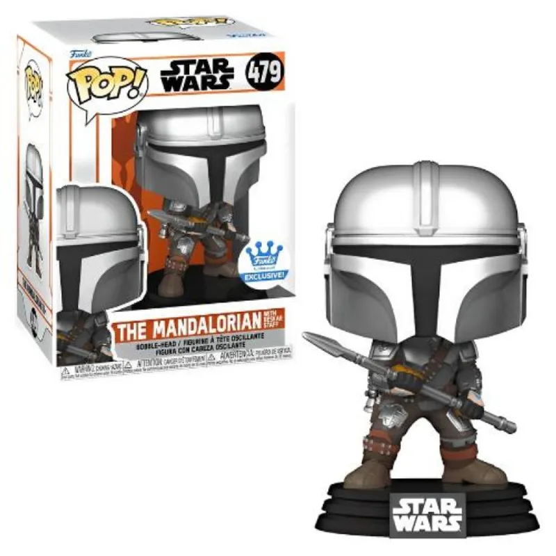 Funko Pop Star Wars 479 The Mandalorian with Beskar Staff