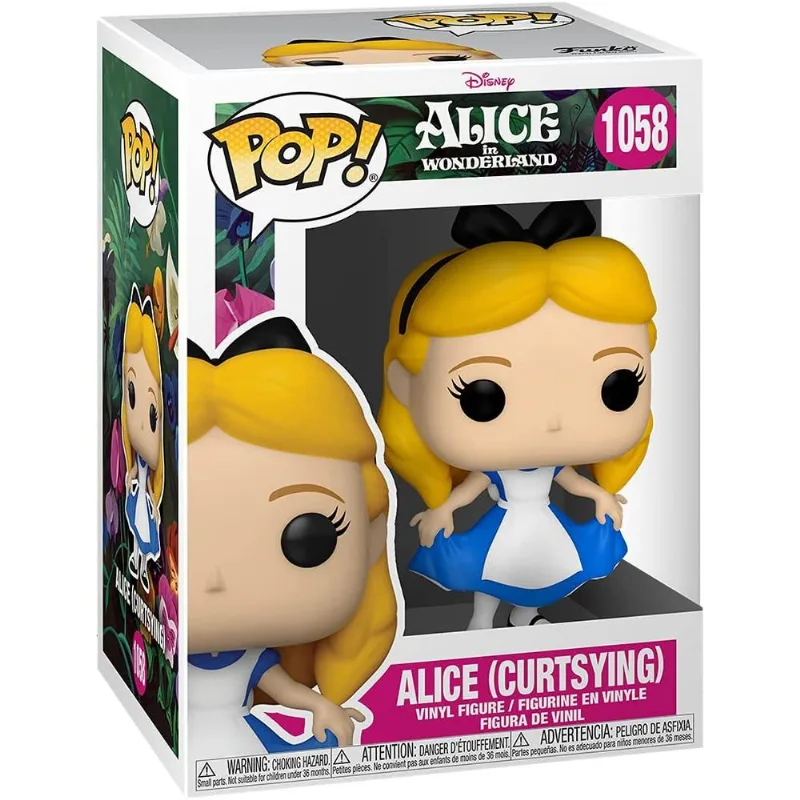 Boneco Funko Pop Disney Alice in Wonderland Alice Curtsying 1058 Alice no País das Maravilhas