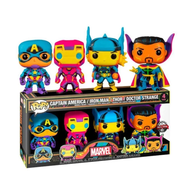 Boneco Funko Pop Marvel Especial Edition Pack 4