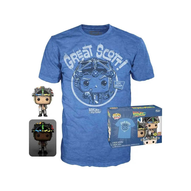 Funko Pop! &amp; Tee: De Volta Ao Futuro - Doutor Com Capacete