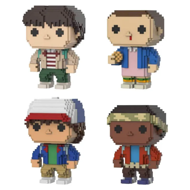 Boneco Funko Pop Stranger Things 8-Bit Eleven, Mike, Dustin, Lucas 4-Pack