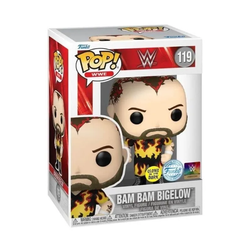 Pop! wwe 119 Bam Bam Bigelow brilha no escuro
