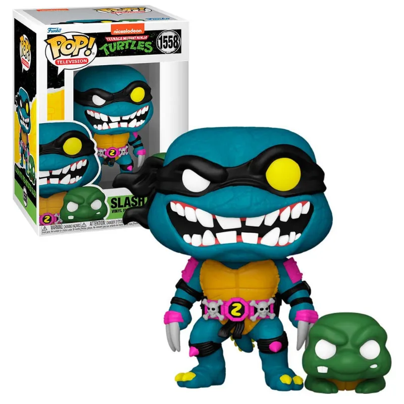 Funko Pop Tartarugas Ninjas 4 Slash Com Mini Slash 1558