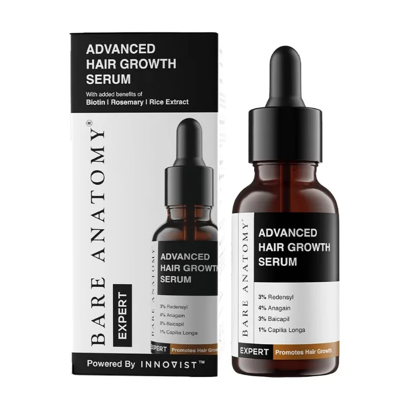 Sérum De Crescimento Capilar Bare Anatomy Advanced 30ml Para Mulheres E Homens