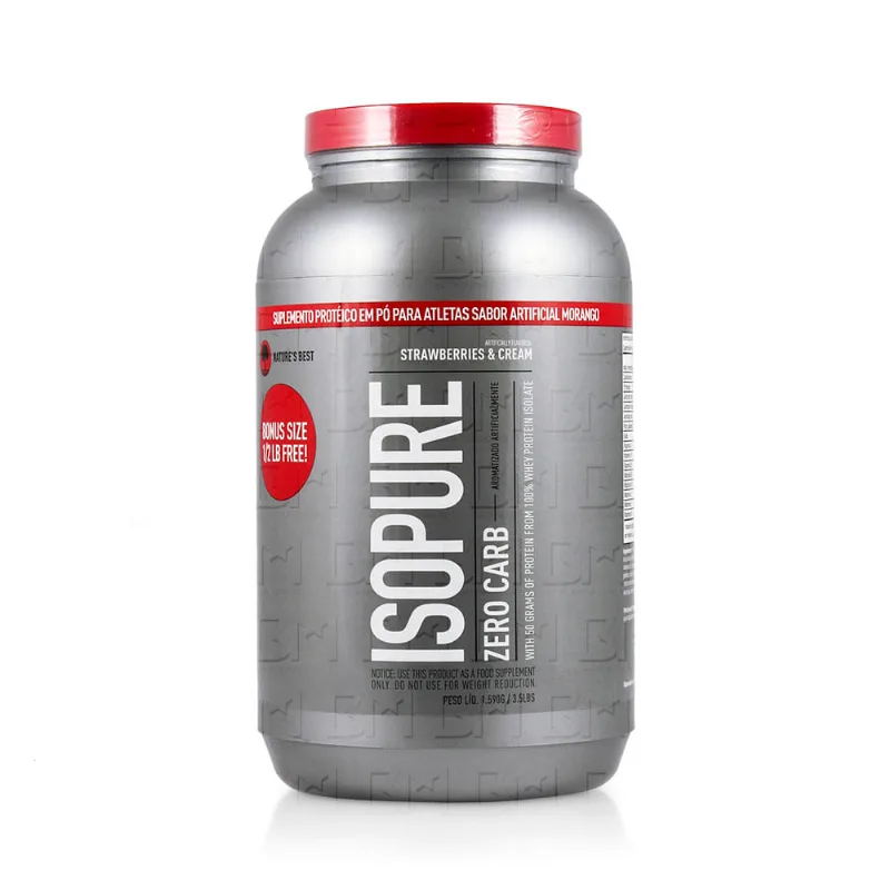 Isopure Zero Carb 3lb Perfect - Nature's Best Isopure Zero Carb 3lb Perfect Morango - Nature's Best