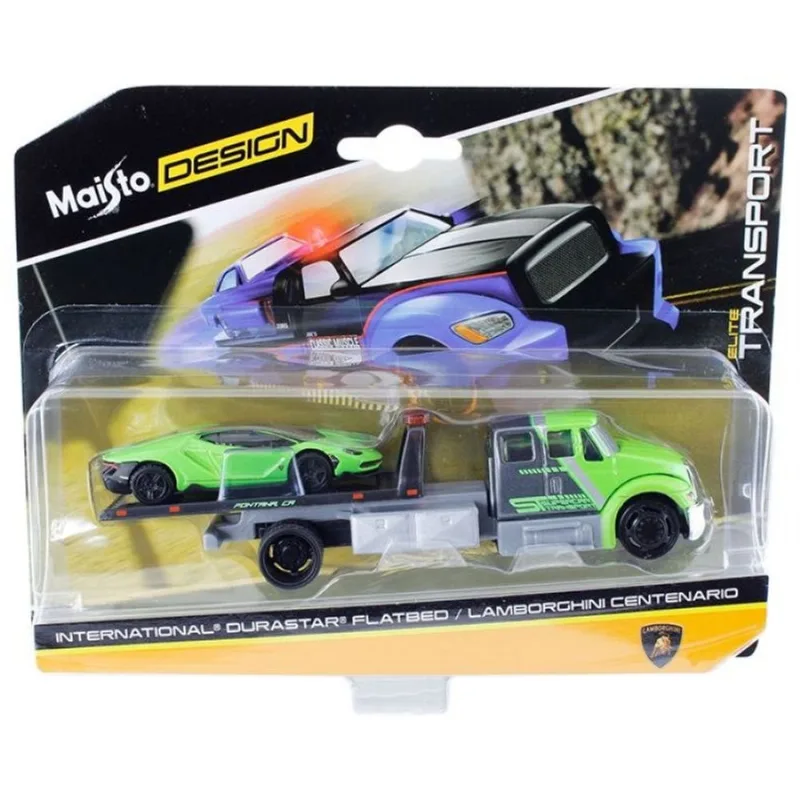 Guincho International Durastar Flatbed + Lamborghini Centenario - Elite Transport - 1/64 - Maisto