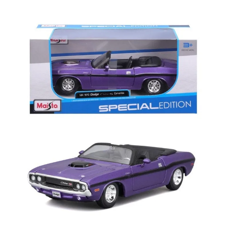 1970 Dodge Challenger R/T Convertible - Special Edition - 1/24 - Maisto Roxo