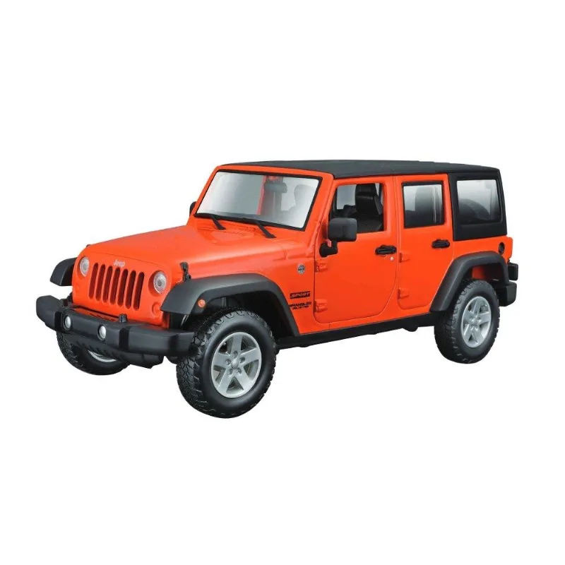 Carrinho Maisto 1:24 Jeep Wrangler Unlimited Laranja