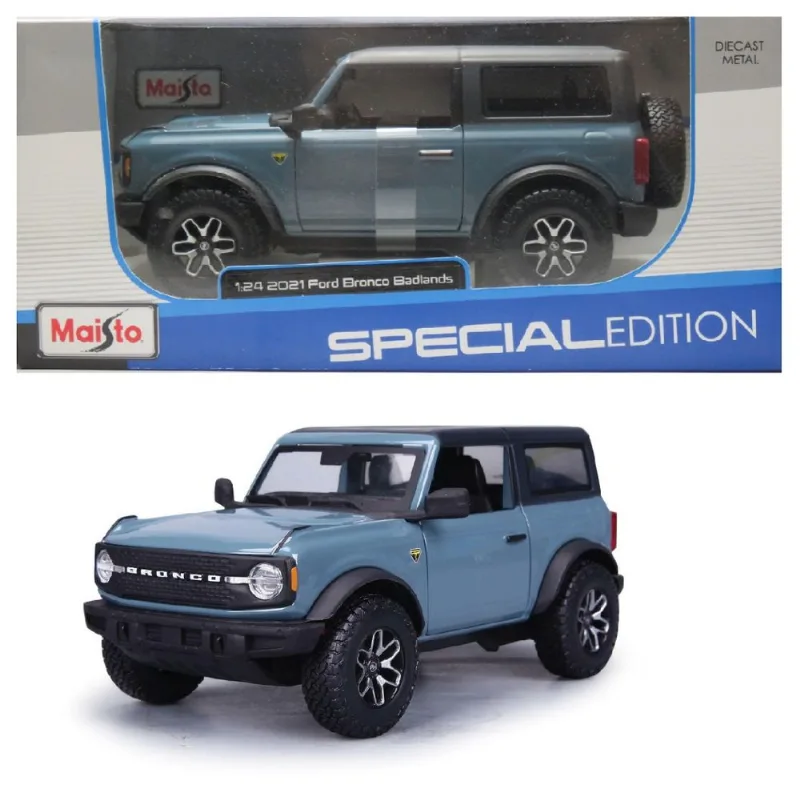 2021 Ford Bronco Badlands - Special Edition - 1/24 - Maisto Azul aço