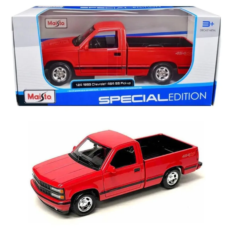 1993 Chevrolet 454 SS Pickup Vermelho - Special Edition - 1/24 - Maisto