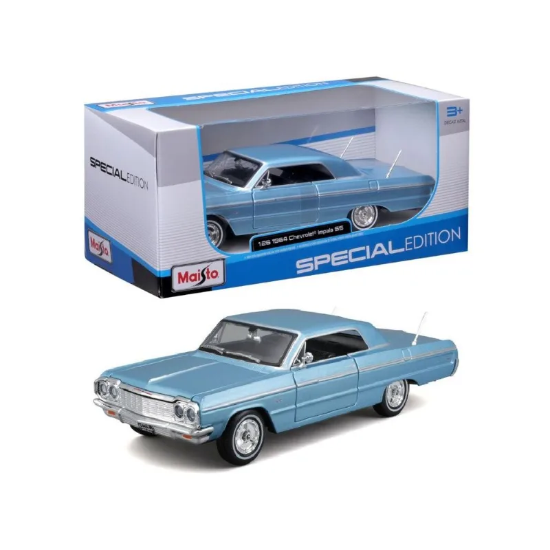 1964 Chevrolet Impala SS - Special Edition - 1/24 - Maisto Azul aço