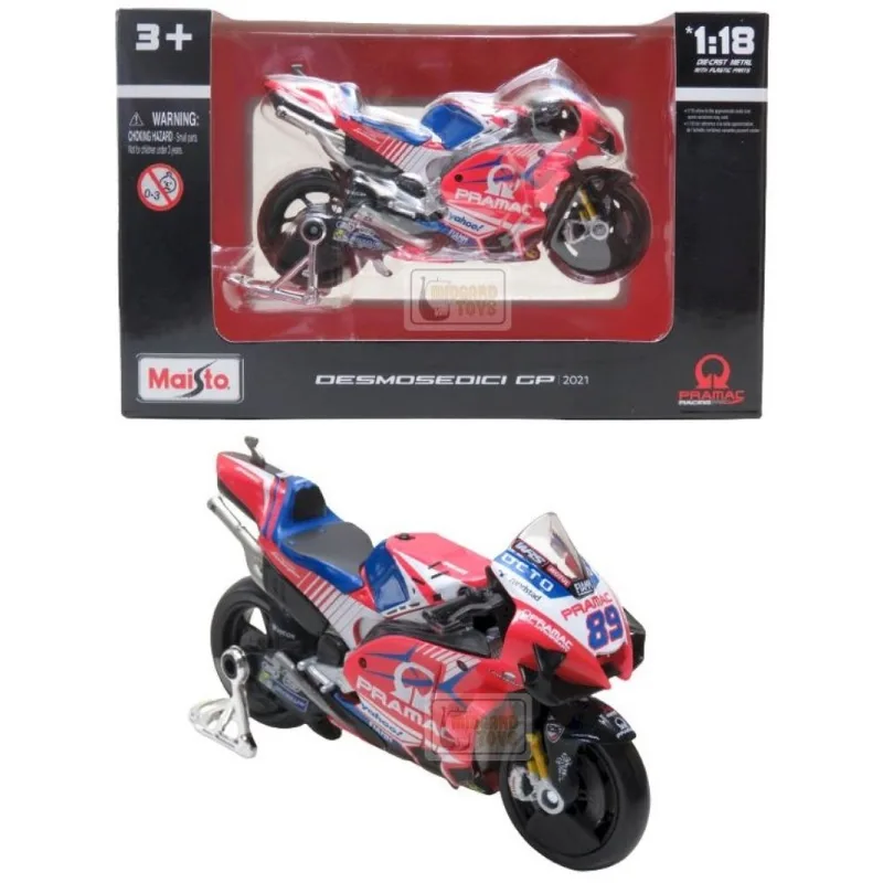 Ducati Desmosedici GP 2021 - Jorge Martin #89 - Pramac Racing - Moto GP - 1/18 - Maisto