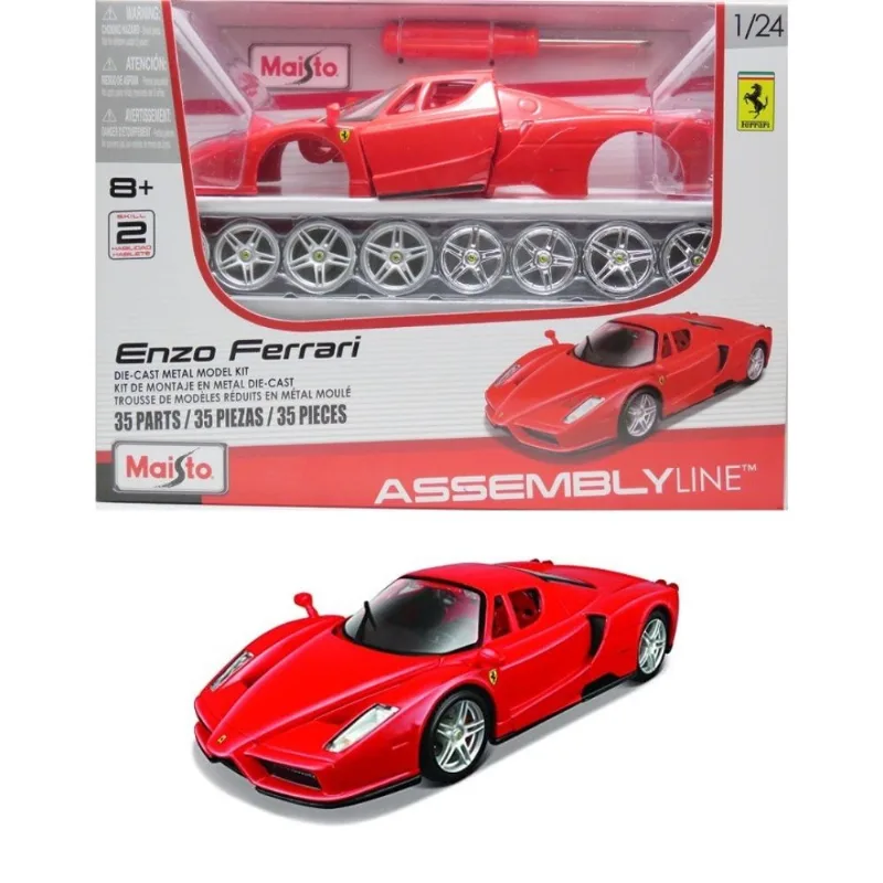 Enzo Ferrari - Kit em Metal p/ Montar - Assembly Line - 1/24 - Maisto
