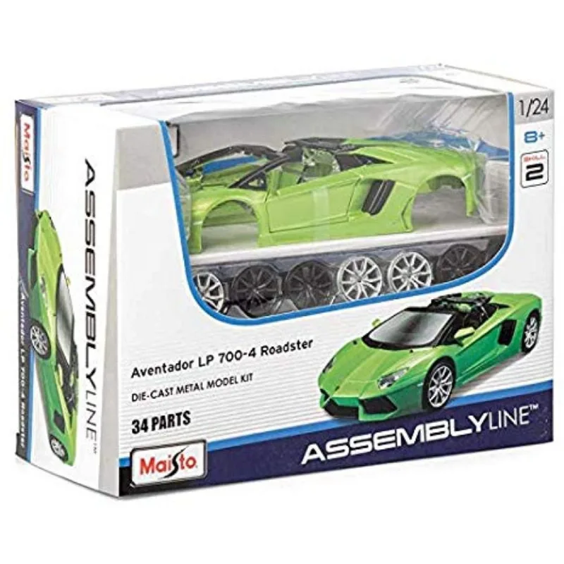Lamborghini Aventador Roadster - Kit em Metal p/ Montar - Assembly Line - 1/24 - Maisto