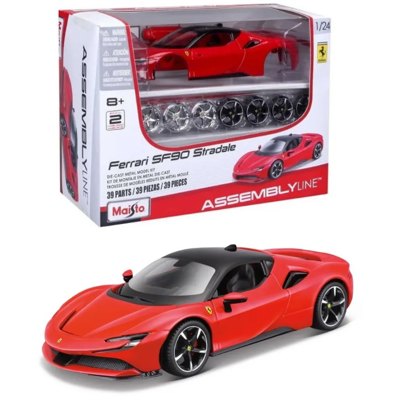 Ferrari SF90 Stradale - Kit em Metal p/ Montar - Assembly Line - 1/24 - Maisto