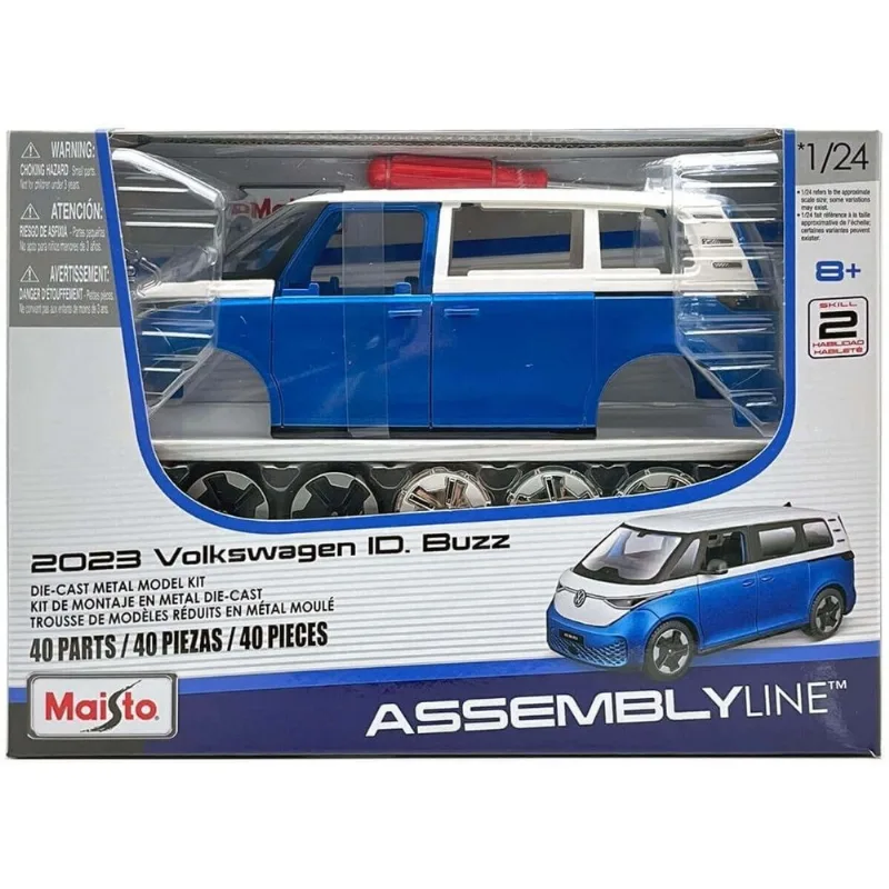 2023 Volkswagen ID. BUzz - Nova Kombi - Kit em Metal p/ Montar - Assembly Line - 1/24 - Maisto