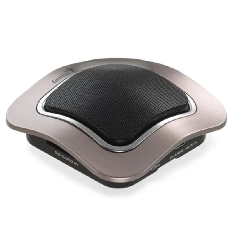 CAIXA DE SOM PORTATIL GENIUS MP3 PLAYER MAGNETICO RECARREGAVEL CROMADO SP-I400 - Genius