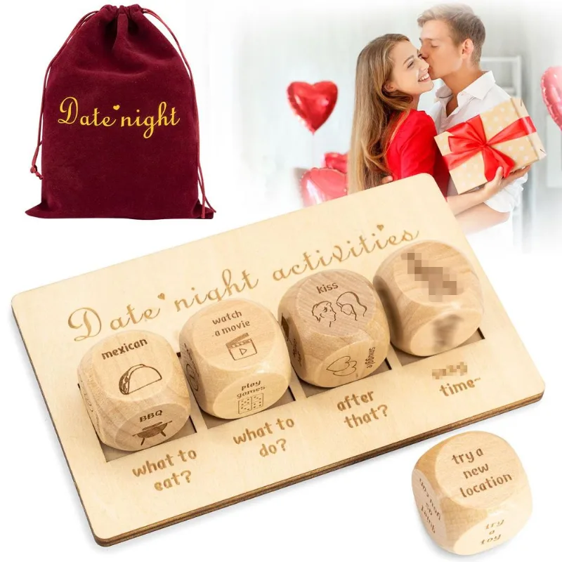 Date Night Dice Shguaji Para Casais, Jogos Românticos, 5 Peças