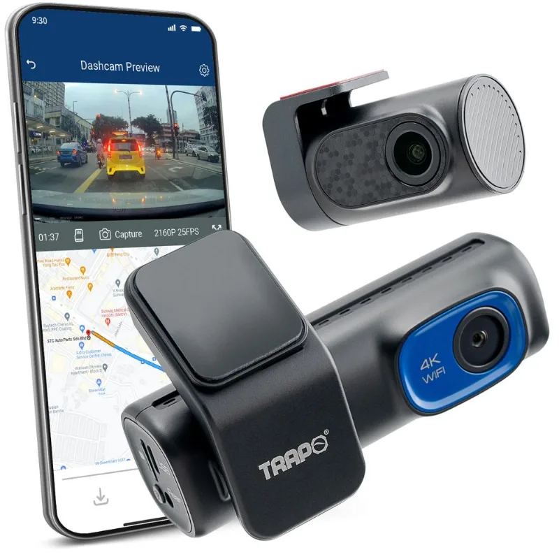 Dash Cam Trapo I-sight T-550 4k Frontal E Traseira Com Gps E Voz