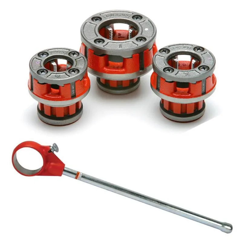 Tarraxa De 1/2 À 1 Pol Npt 00-r Jogo C/ 3 Cabeçotes Ridgid